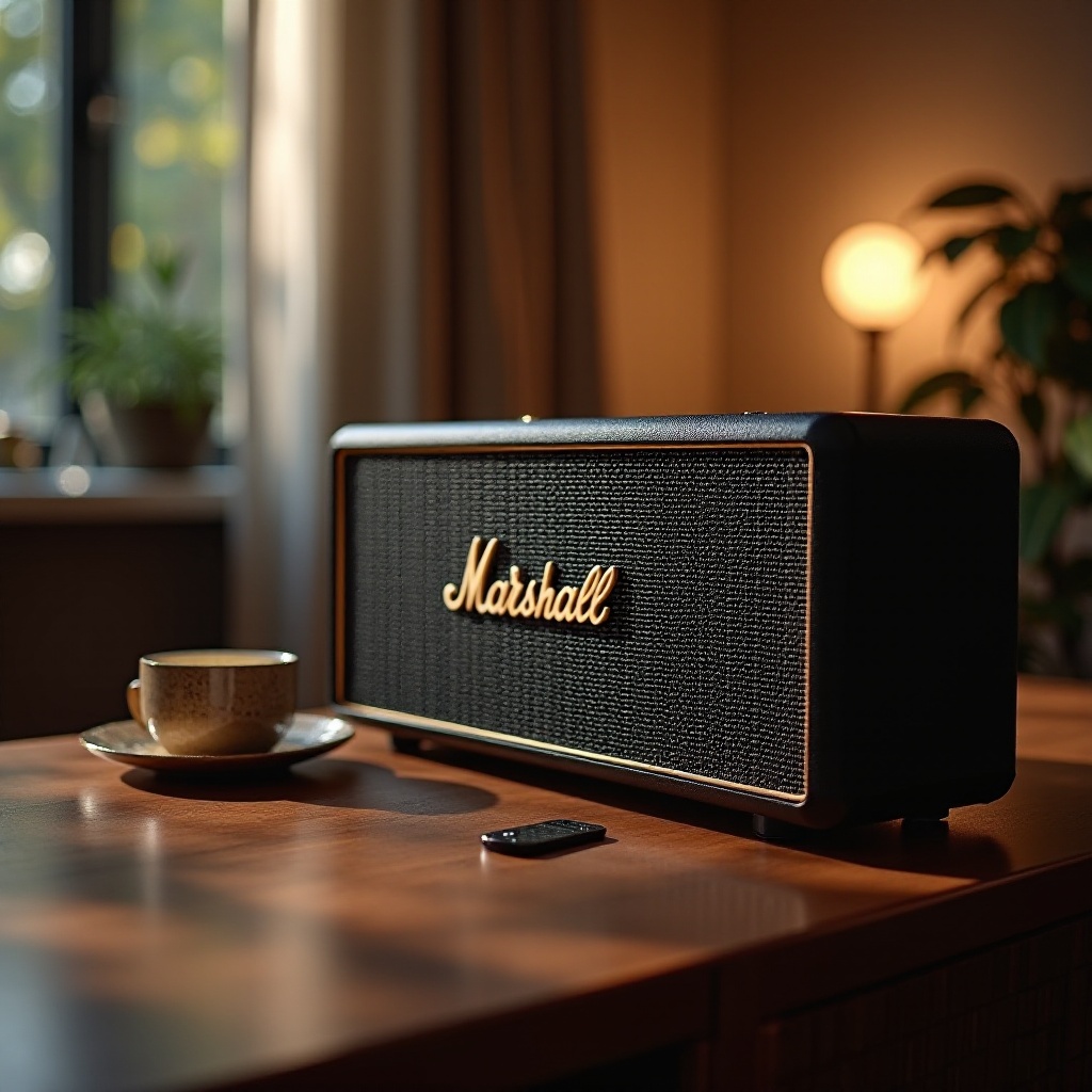 pagsusuri ng wireless na speaker na Marshall Stanmore