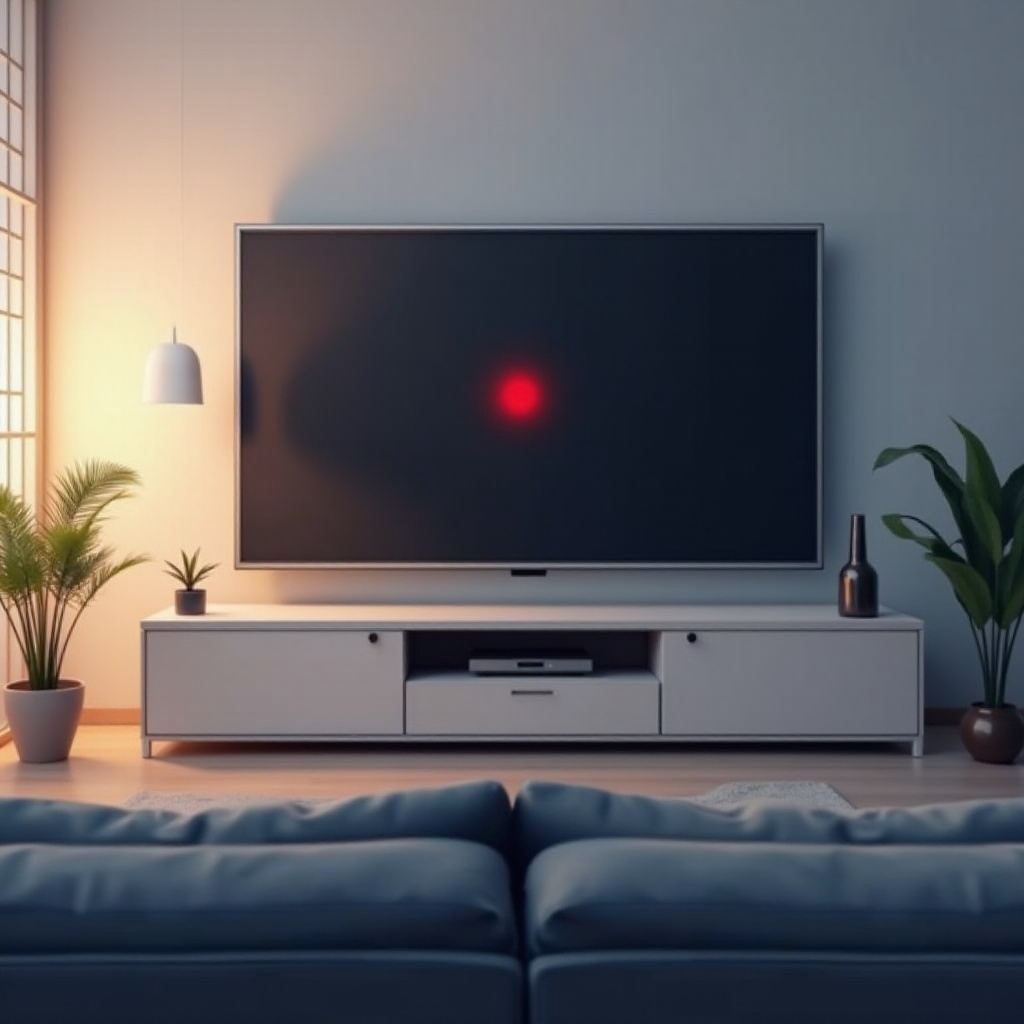 نقطة حمراء على شاشة التلفزيون