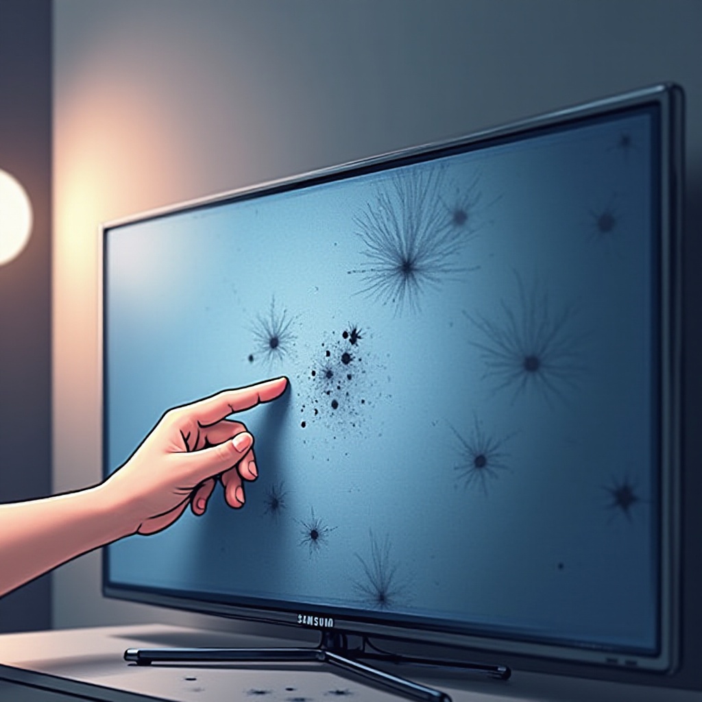 madilim na lugar sa screen ng Samsung TV