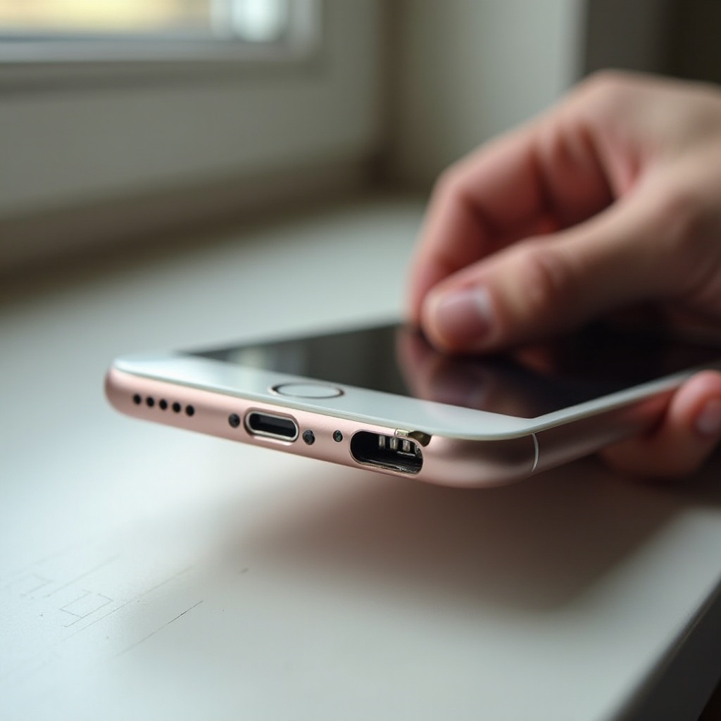 sirang port ng charger ng iPhone