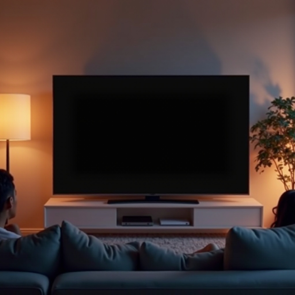 itim na screen ng lg tv