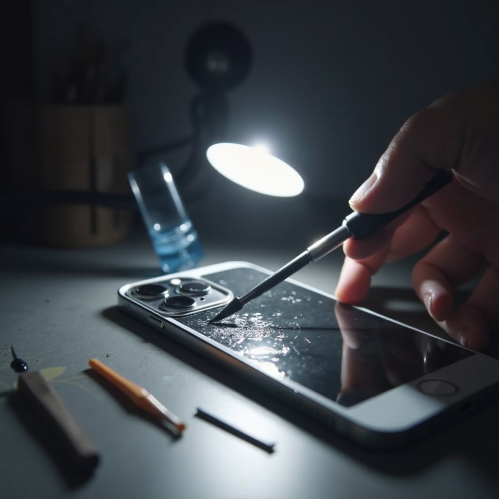 basag na salamin ng iPhone camera