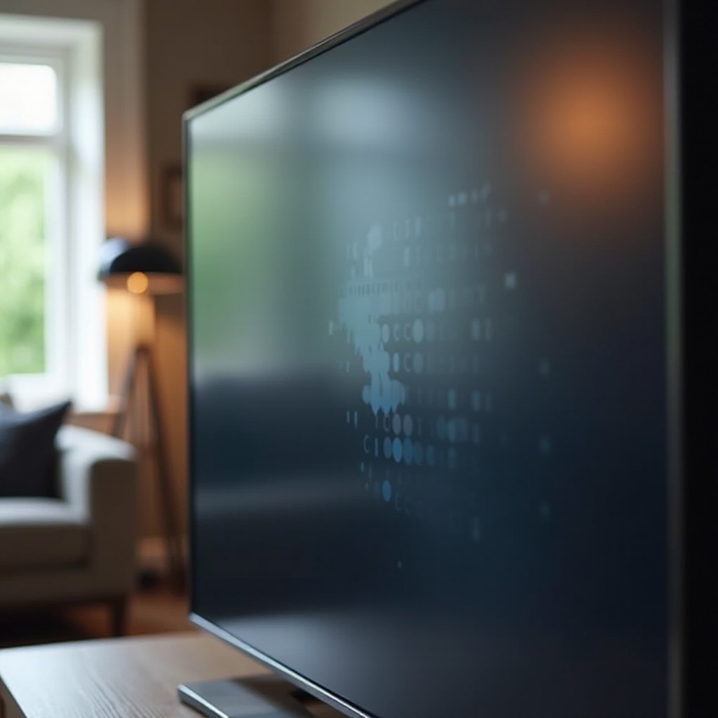 punto oscuro en la pantalla del televisor Samsung