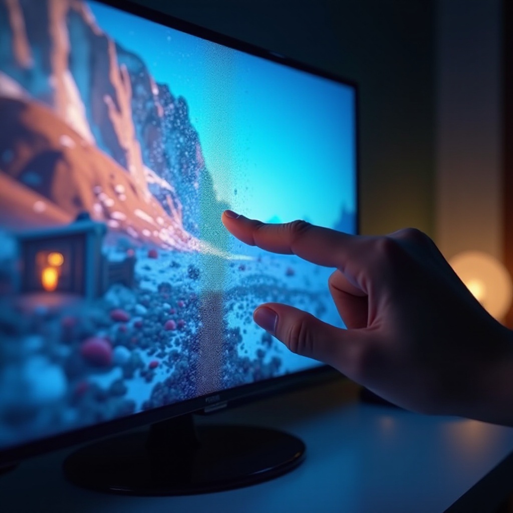 بقعة داكنة على شاشة تلفزيون سامسونج