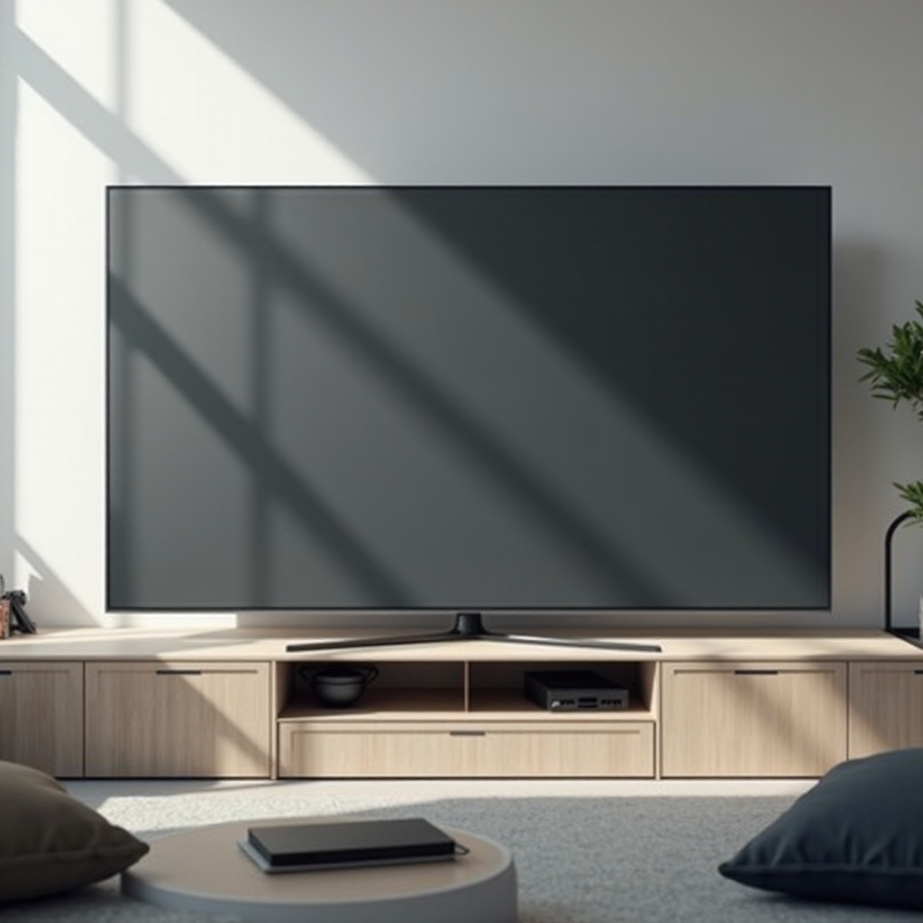 شاشة تلفزيون رمادية