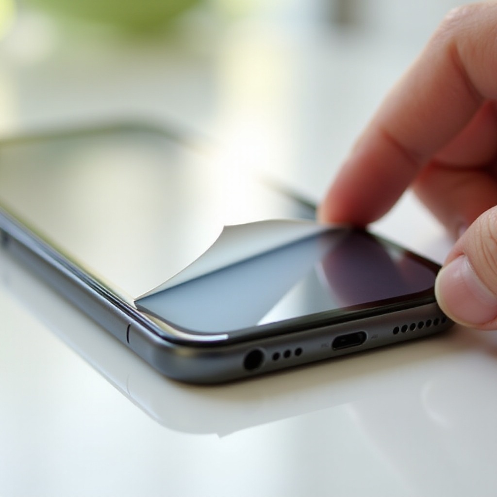 cómo quitar la pantalla protectora del teléfono