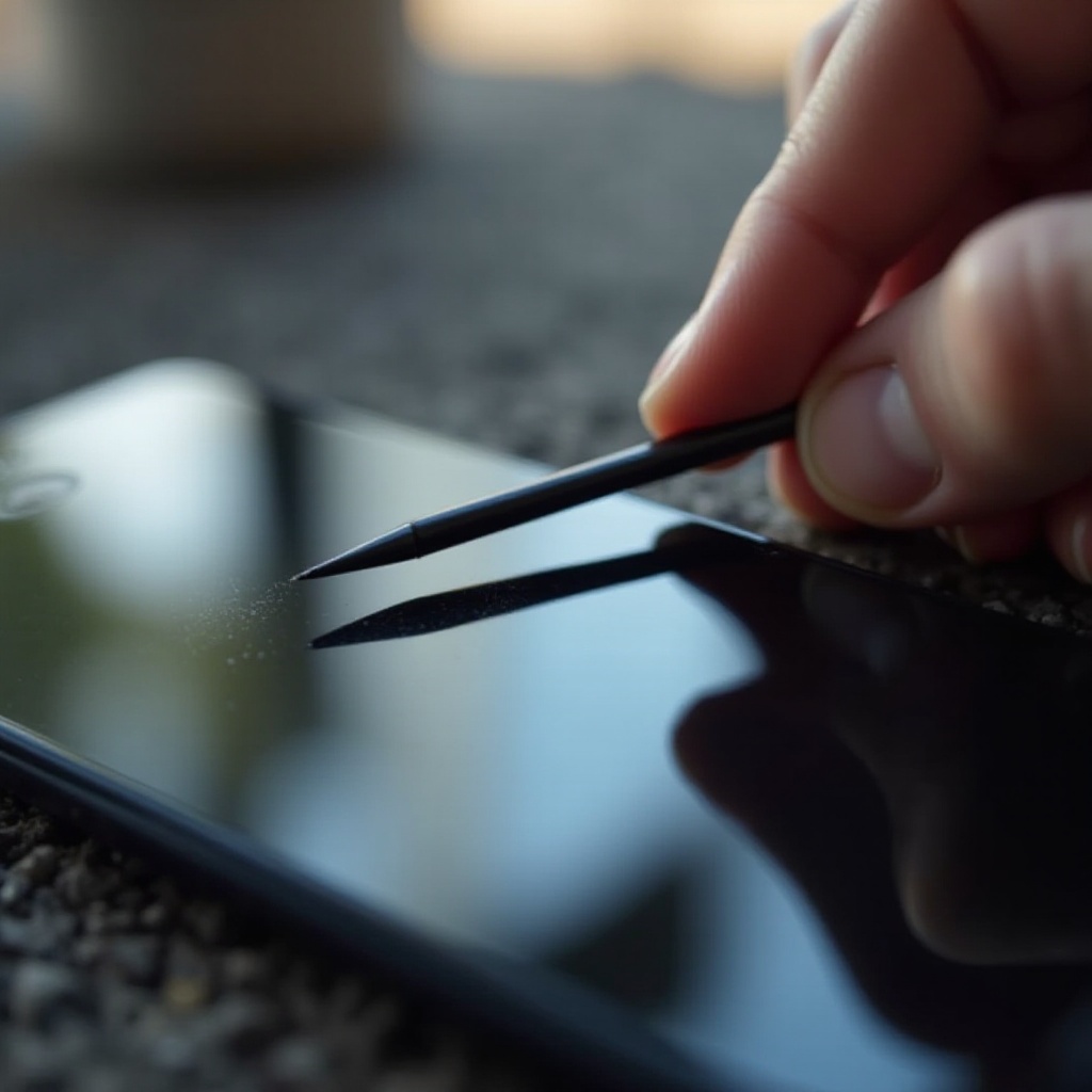 černá skvrna na obrazovce iPhonu