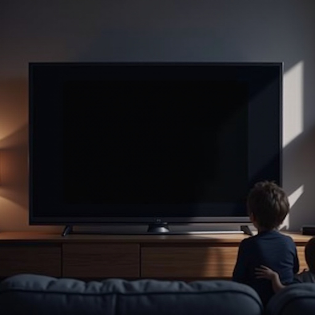 pantalla negra de tv lg