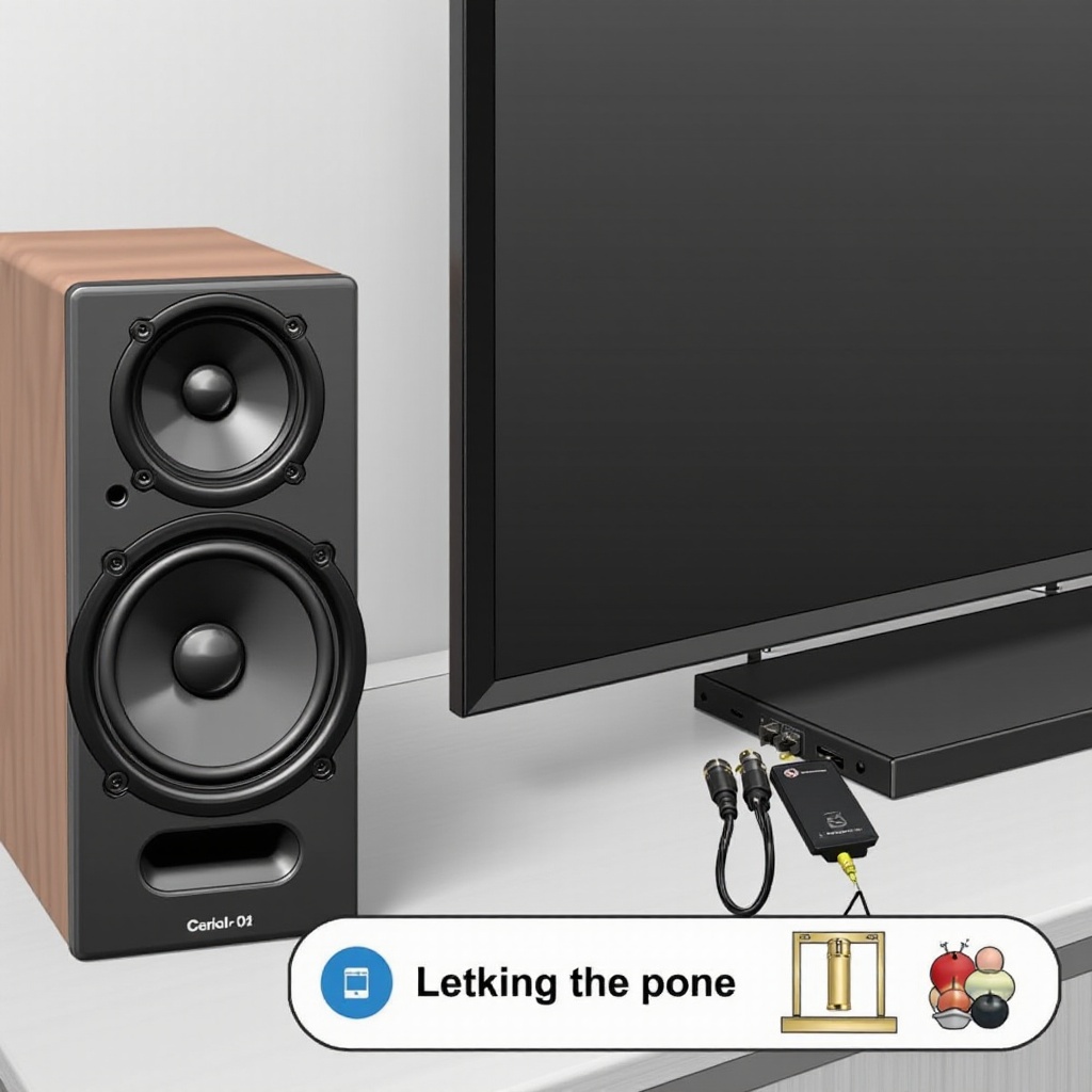 cómo conectar altavoces con cable al televisor