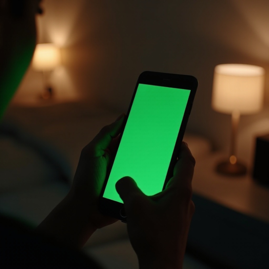 kumukurap na berdeng screen ng iPhone