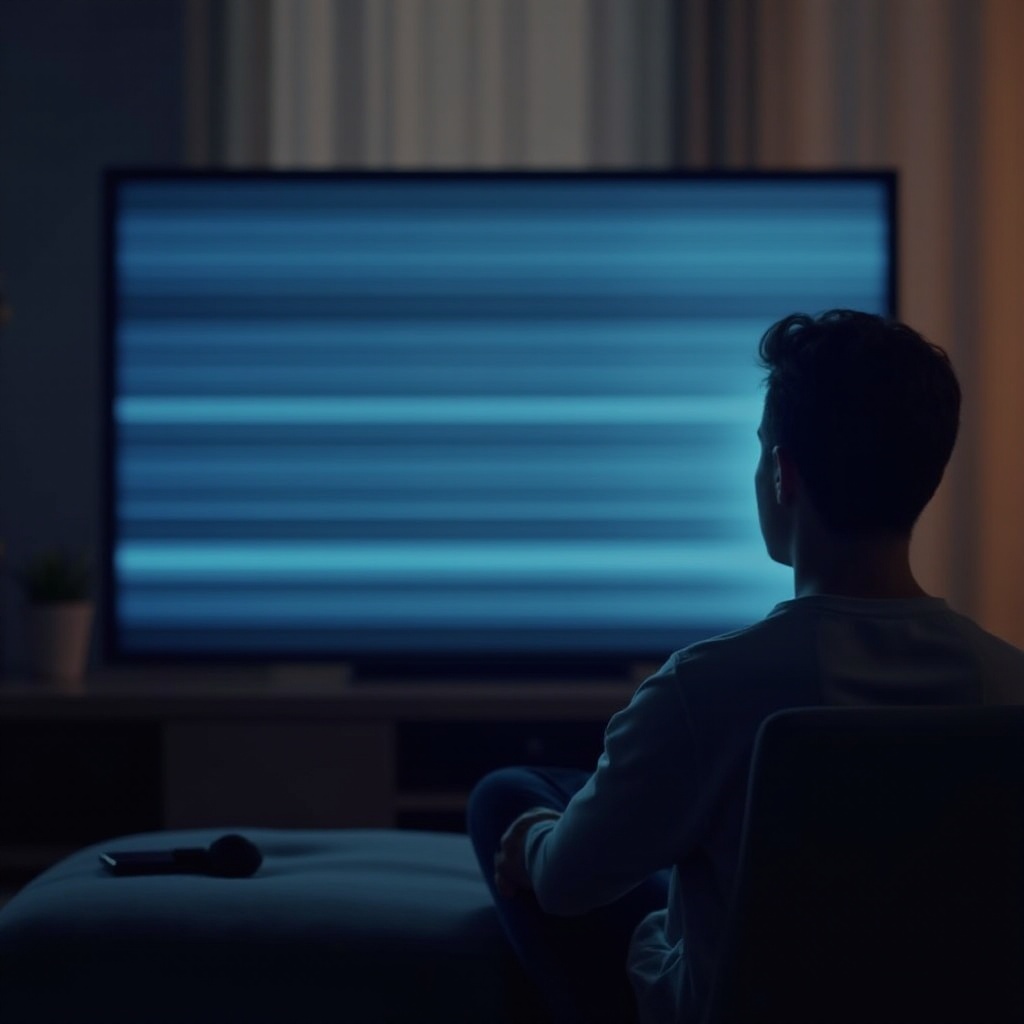 líneas azules en la televisión